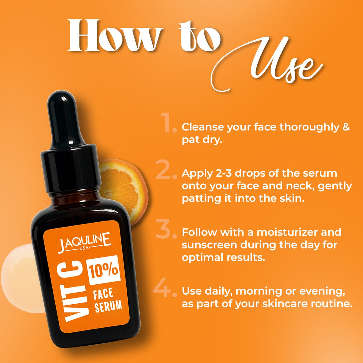 Jaquline USA 10% Vitamin C Face Serum 30ml