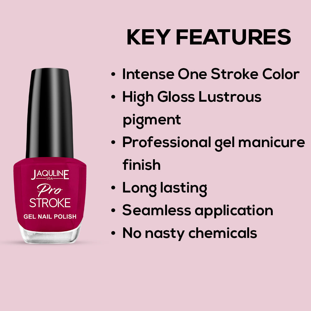 Jaquline USA Pro Stroke Gel Nail Polish: Tempt Me 19 (15 ml)
