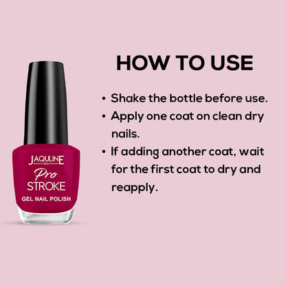 Jaquline USA Pro Stroke Gel Nail Polish: Tempt Me 19 (15 ml)