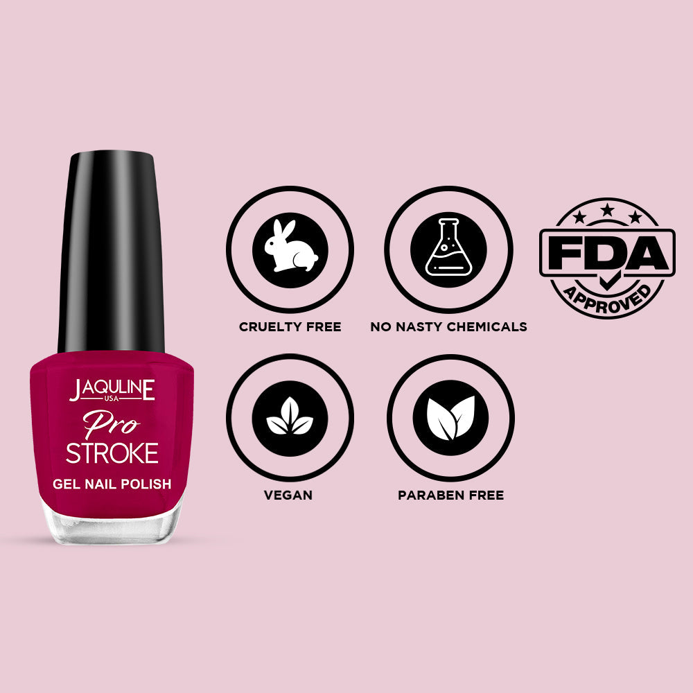 Jaquline USA Pro Stroke Gel Nail Polish: Tempt Me 19 (15 ml)