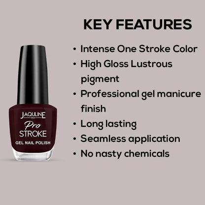 Jaquline USA Pro Stroke Gel Nail Enamel 15 ml Wine Me Up 26