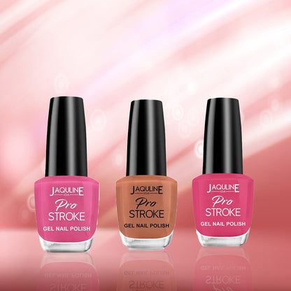 Jquline USA Pro Stroke Nail Polish Combo( Pink Party+Mad about U+Garden Party) Pack of 3