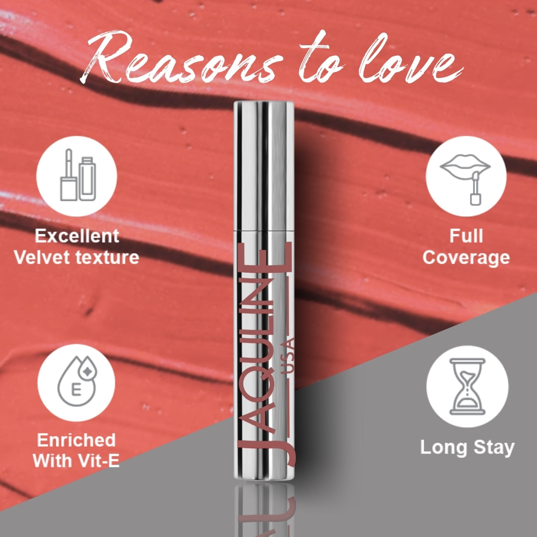 Jaquline USA RIZZ chill Rizz Liquid Lipstick Glossy Matte, Long Lasting Formula-3.5ml