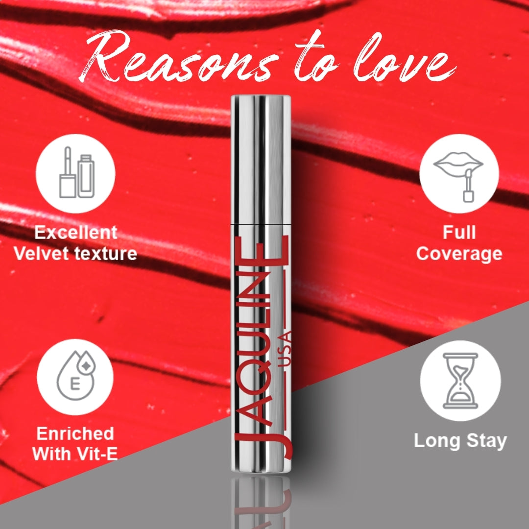 Jaquline USA RIZZ Quirky Rizz Liquid Lipstick Glossy Matte, Long Lasting Formula-3.5ml