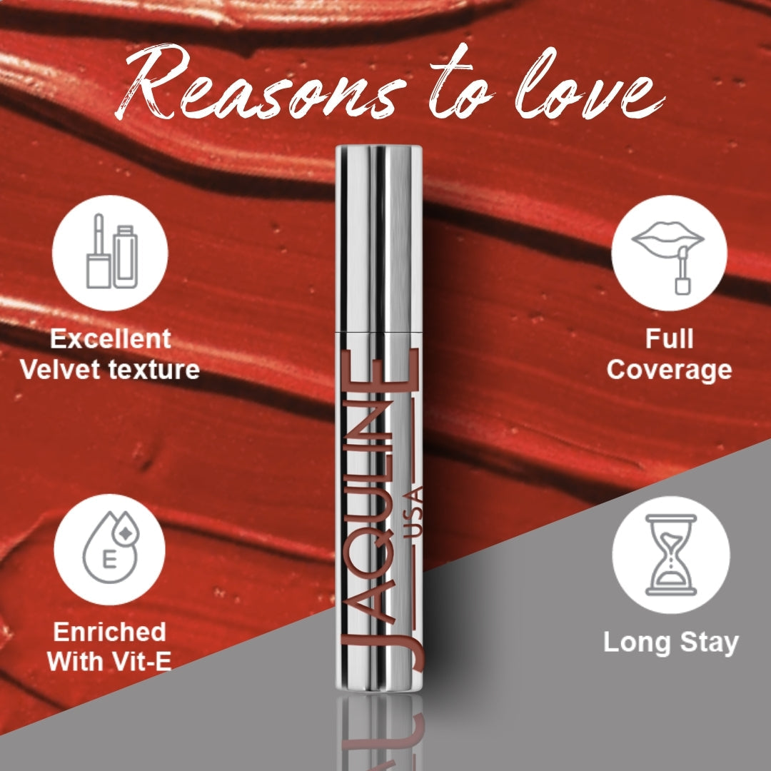 Jaquline USA RIZZ Super Rizz Liquid Lipstick Glossy Matte, Long Lasting Formula-3.5ml