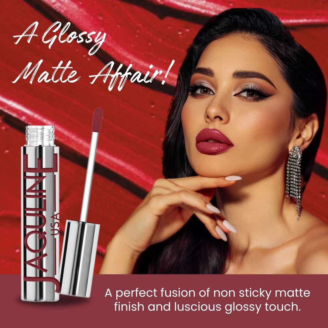 Jaquline USA RIZZ Game rizz Liquid Lipstick Glossy Matte, Long Lasting Formula-3.5ml