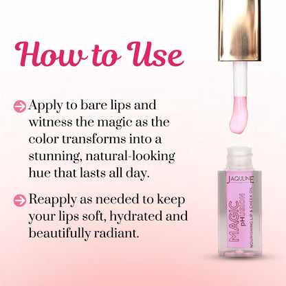 Jaquline USA Magic Phusion lip & Cheek oil, Long Lasting Nourishment Non-Sticky & glossy Heals & Moisturizes Lips Celestial C