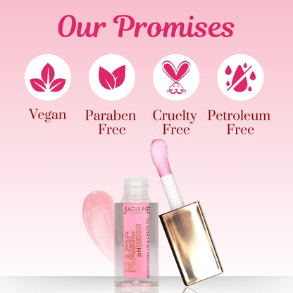 Jaquline USA Magic Phusion lip & Cheek oil, Long Lasting Nourishment Non-Sticky & glossy Heals & Moisturizes Lips Rose Razzle