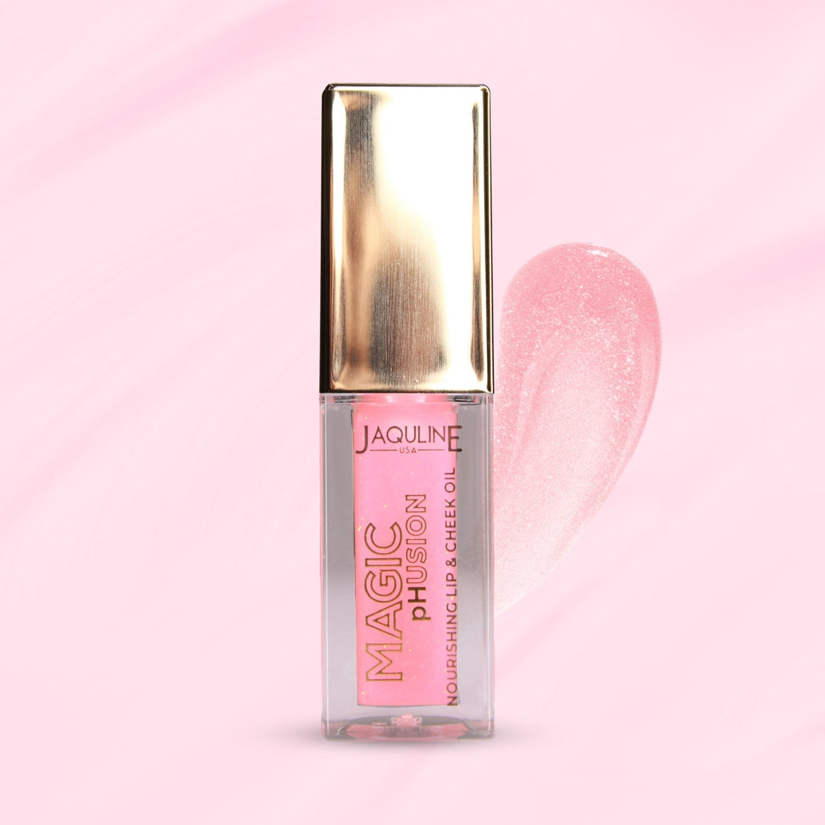 Jaquline USA Magic Phusion lip & Cheek oil, Long Lasting Nourishment Non-Sticky & glossy Heals & Moisturizes Lips Rose Razzle
