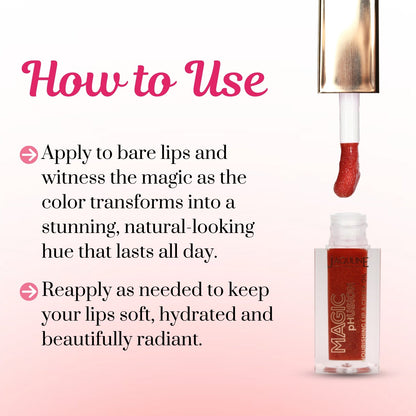 Jaquline USA Magic Phusion lip & Cheek oil, Long Lasting Nourishment Non-Sticky & glossy Heals & Moisturizes Lips Coral Cosmi