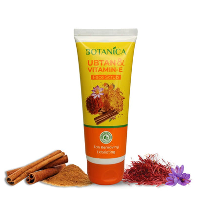 BOTANICA Ubtan & Vitamin-E Glow skin care kit | Facewash Scrub Mask Day Cream Night Cream | Hydrating Brightening Skin care K