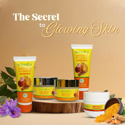 BOTANICA Ubtan & Vitamin E Facemask- Brightens Skin, Soothes & Hydrates Skin, 100g