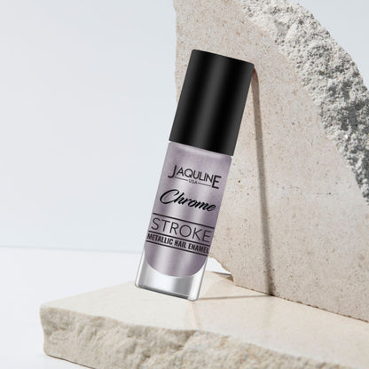 Jaquline USA Chrome Stroke Nail Polish, Intense Metallic Finish, Long Lasting, Intense Shine- Tech Purple 02