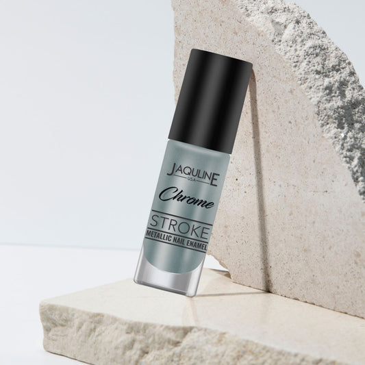 Jaquline USA Chrome Stroke Nail Polish, Intense Metallic Finish, Long Lasting, Intense Shine - Neo Aqua 06
