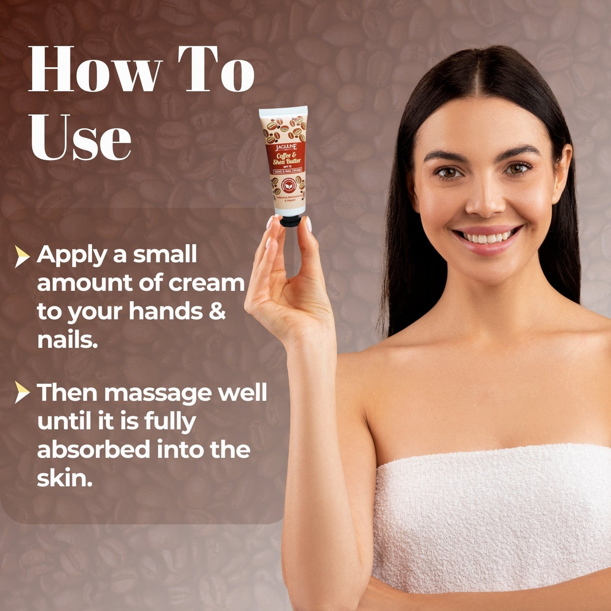 Jaquline USA Coffee & Shea Butter Hand cream- Nourishes hand, makes hand soft & supple, prevents dryness and hydrate skin-30g