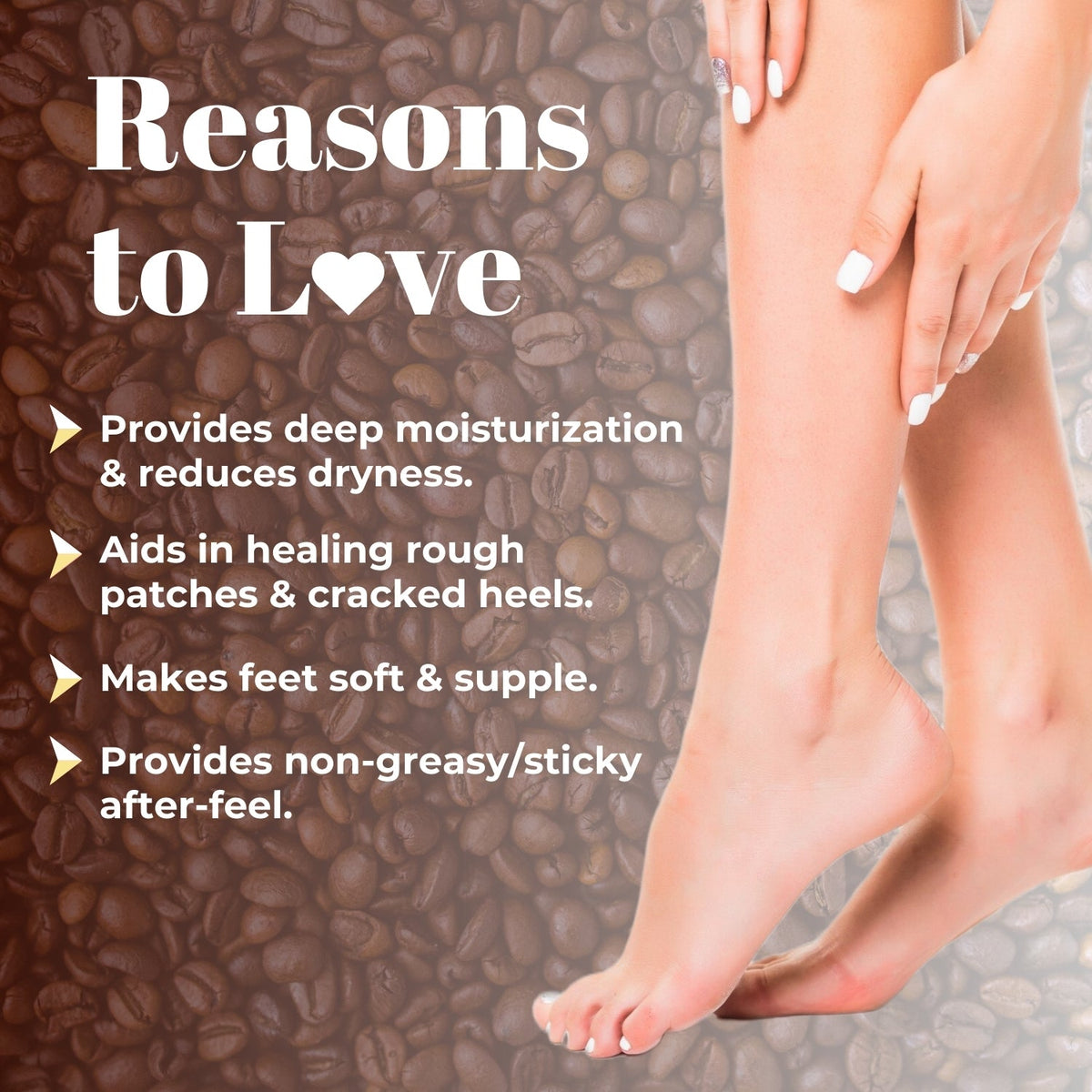 Jaquline USA Coffee & Shea Butter Foot cream- Provides Intensive Moisturization, heals cracked heels, makes feet soft & suppl
