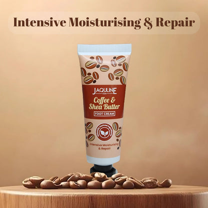 Jaquline USA Coffee & Shea Butter Foot cream- Provides Intensive Moisturization, heals cracked heels, makes feet soft & suppl