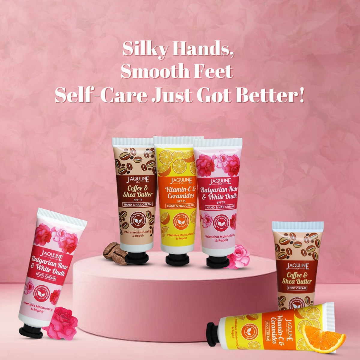 Jaquline USA Coffee & Shea Butter Foot cream- Provides Intensive Moisturization, heals cracked heels, makes feet soft & suppl