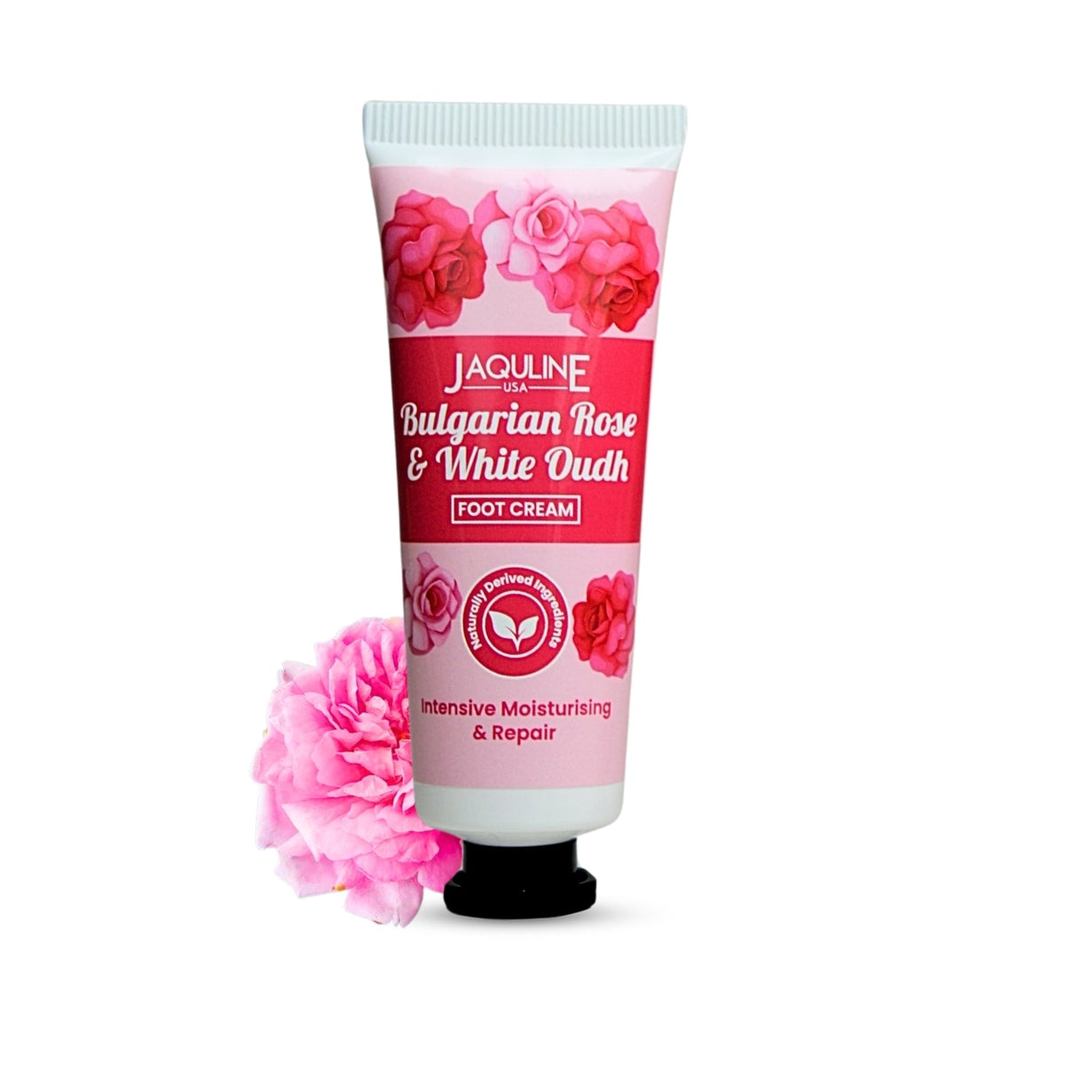 Jaquline USA Bulgarian Rose & White Oudh Foot cream- Provides Intensive Moisturization, heals cracked heels, makes feet soft 