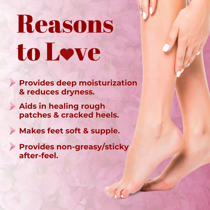 Jaquline USA Bulgarian Rose & White Oudh Foot cream- Provides Intensive Moisturization, heals cracked heels, makes feet soft 