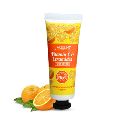 Jaquline USA Vit-C & Ceramides Foot Cream-Provides Intensive Moisturization, heals cracked heels, makes feet soft & supple-30