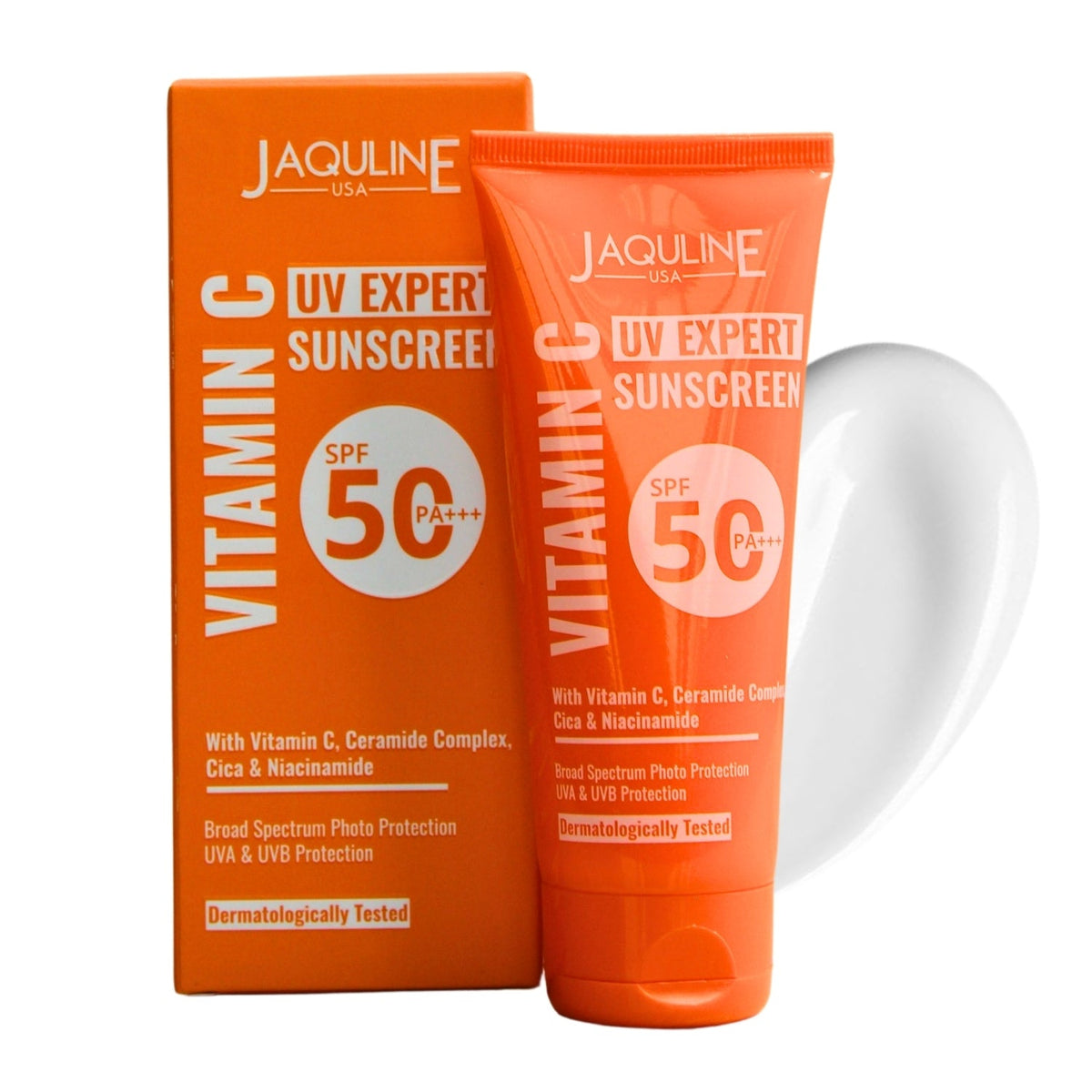 JAQULINE USA Vitamin C Radiance Essentials skin care kit | Vitamin C Face Wash, Face Serum, Moisturiser, UV Expert Sunscreen 
