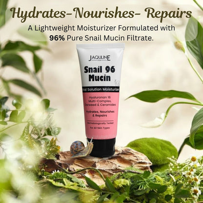 Jaquline USA Snail Mucin All in One Moisturizer 50ml, Long-Lasting Hydration, Deeply Moisturizes Skin & Restores Skin Barrier