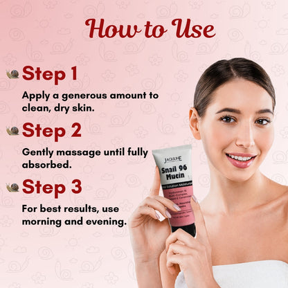 Jaquline USA Snail Mucin All in One Moisturizer 50ml, Long-Lasting Hydration, Deeply Moisturizes Skin & Restores Skin Barrier