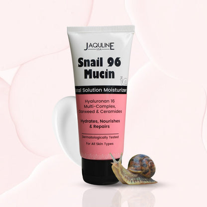 Jaquline USA Snail Mucin All in One Moisturizer 50ml, Long-Lasting Hydration, Deeply Moisturizes Skin & Restores Skin Barrier