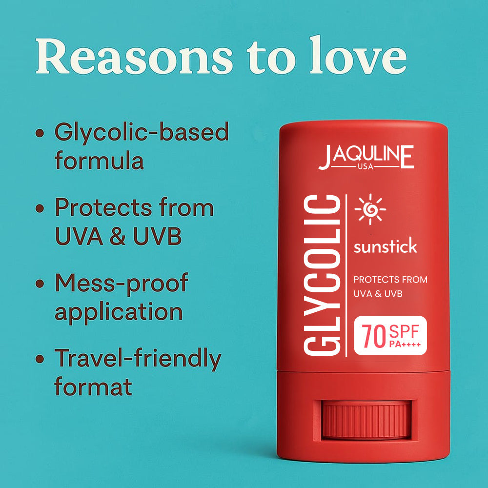 Jaquline USA GLYCOLIC & Sunstick  20G |SPF 70 & PA++++| with non-greasy