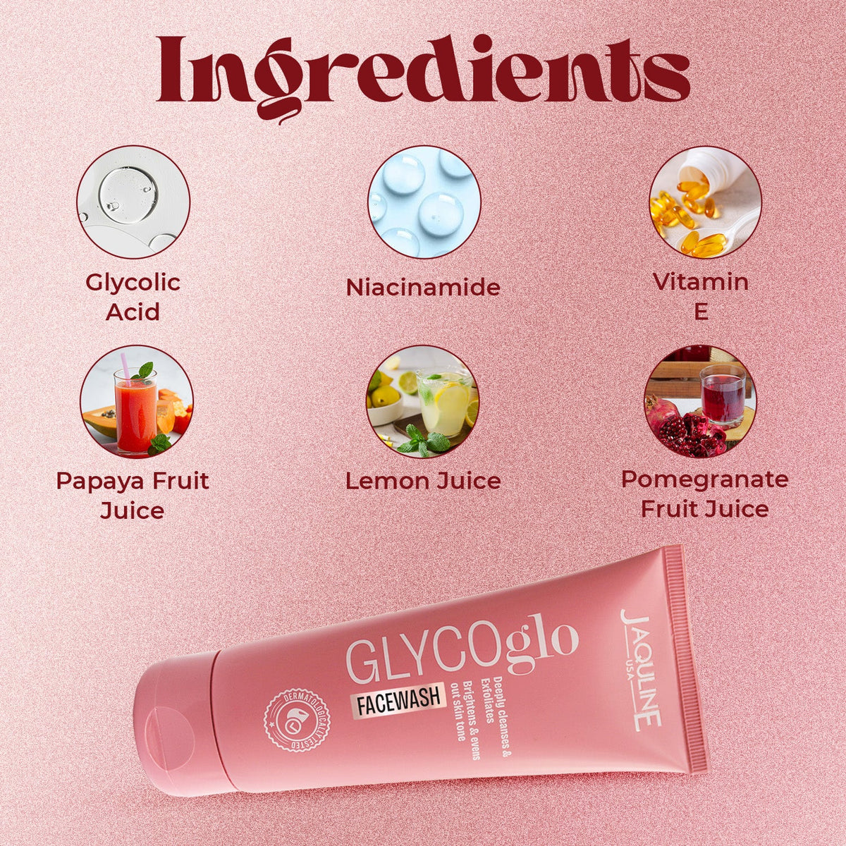 Jaquline USA Glycoglo Facewash 100ml