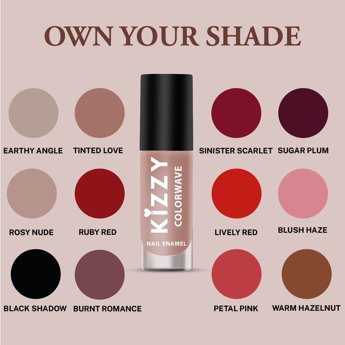 Jaquline USA Kizzy Color wave- Rich Pigmentation, Long-Lasting Wear, Smooth & glossy finish-Tinted Love 02