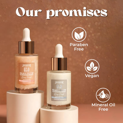 Jaquline USA Lumi Glo Glass Glow Illuminating Primer Radiant Rose - 30ml
