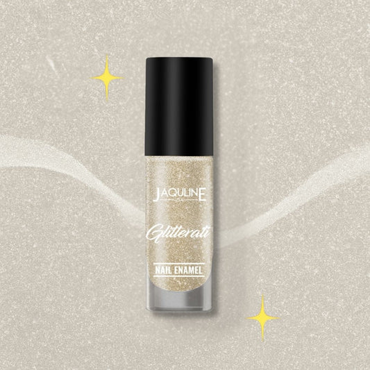 Jaquline USA Glitterati Nail Enamel, High- Impact glitter, Shimmery effect, multi-dimensional shine, Milky Way 01