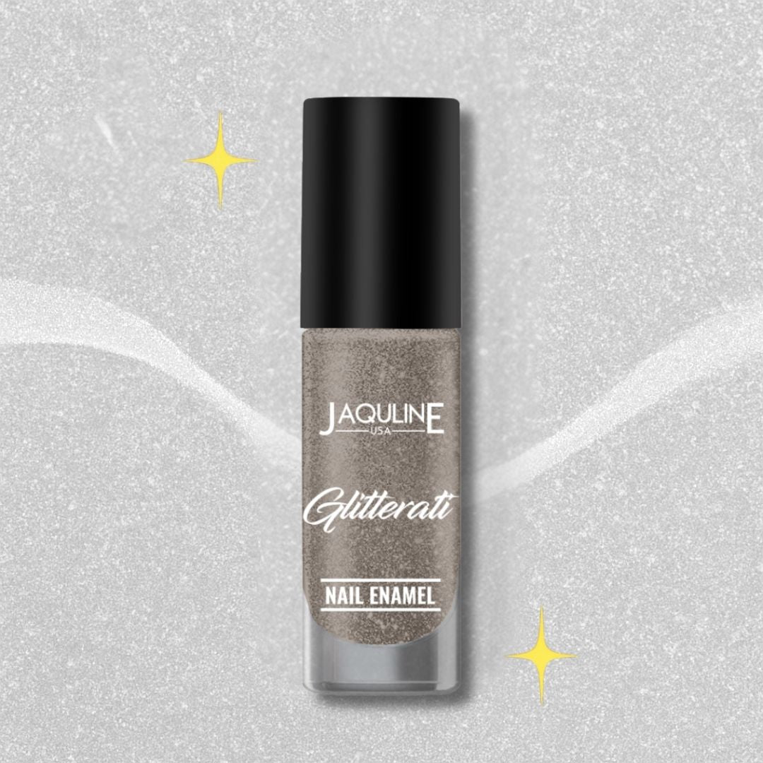 Jaquline USA Glitterati Nail Enamel, High- Impact glitter, Shimmery effect, multi-dimensional shine, Cosmic Cloud 06