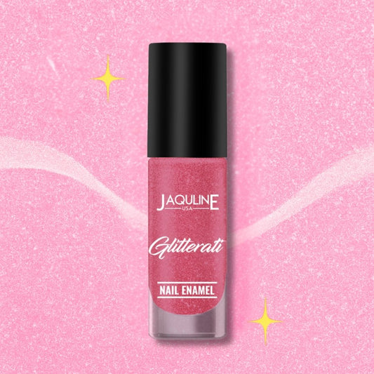 Jaquline USA Glitterati Nail Enamel, High- Impact glitter, Shimmery effect, multi-dimensional shine, Venus Blush 07