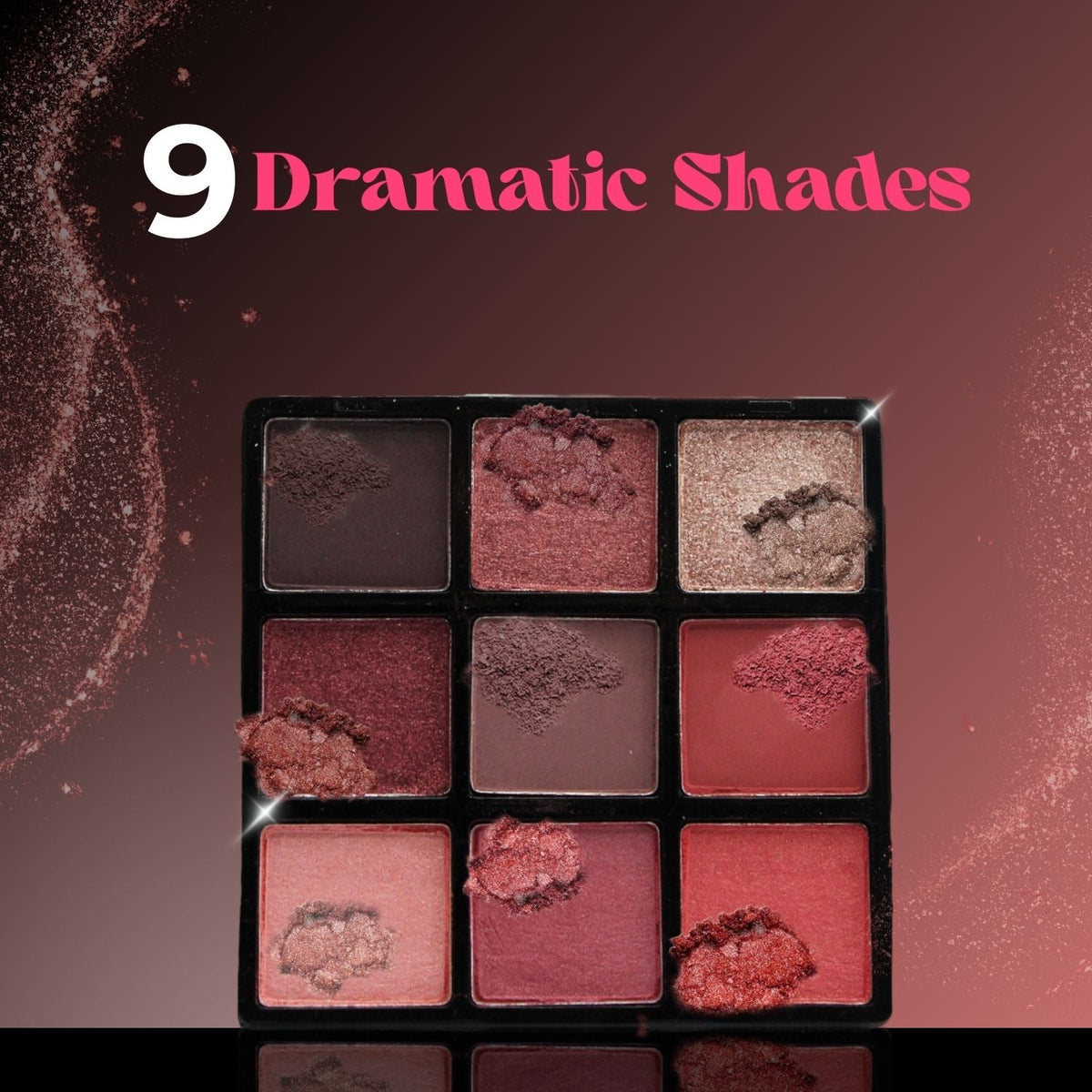 Jaquline USA Cosmic Drama Stardust Eyeshadow Palette 9 in 1, Matte & Shimmer Shades, Rich Smooth Texture, long lasting and En