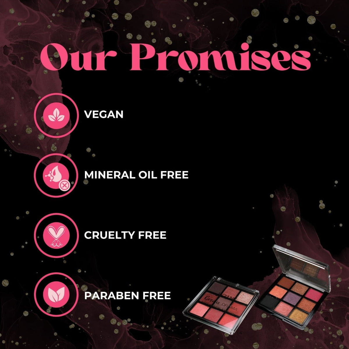 Jaquline USA Cosmic Drama Twilight Eyeshadow Palette 9 in 1, Matte & Shimmer Shades, Rich Smooth Texture, long lasting and En