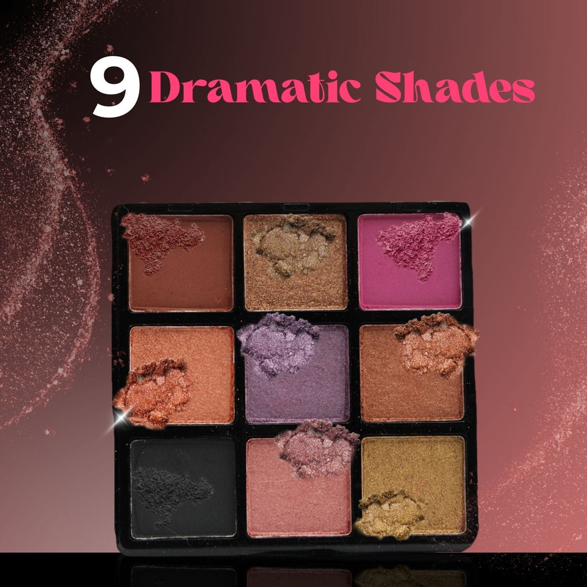 Jaquline USA Cosmic Drama Twilight Eyeshadow Palette 9 in 1, Matte & Shimmer Shades, Rich Smooth Texture, long lasting and En
