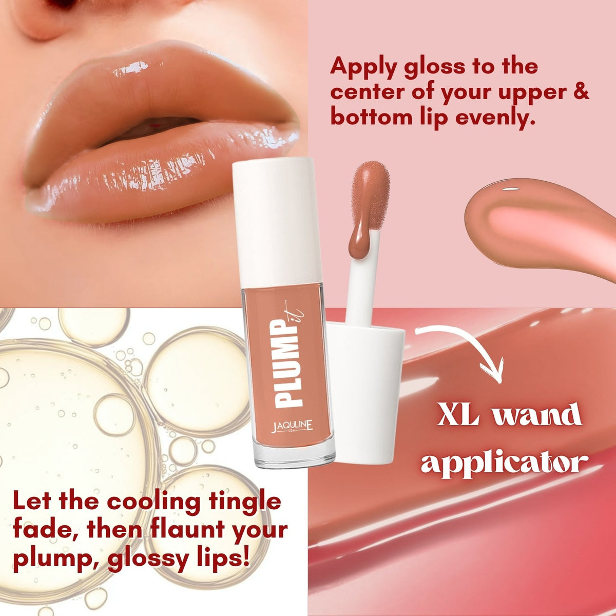 Jaquline USA Plump It Lip Volumizer (3.5 ml) Nude Nuance 02