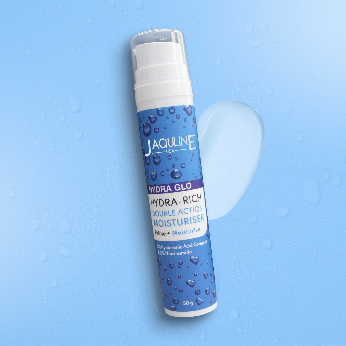 Jaquline USA Hydra Glo Hydra-Rich Double Action Moisturizer | Hydration, Brightening & Non-Greasy | 50 G