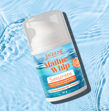 JAQULINE USA MarineWhip Sun & skin care kit | Marine Whip Moisturizer 50g + SPF 50 Sunscreen 50g | Hydrating & Remineralizing