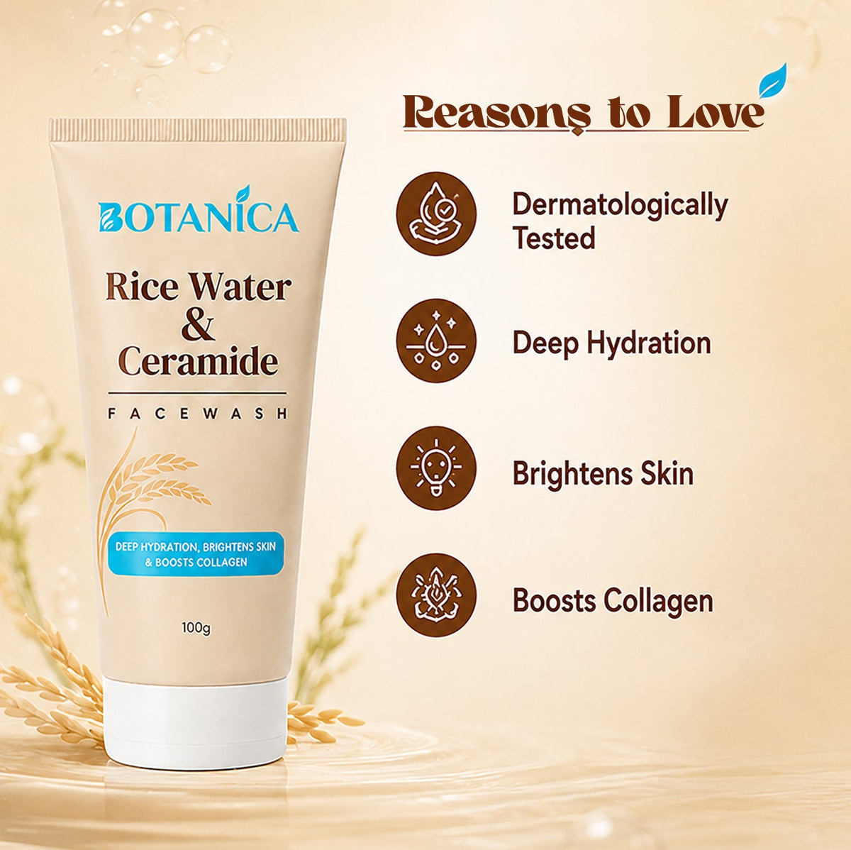  BOTANICA Rice Water & Ceramide Facewash
