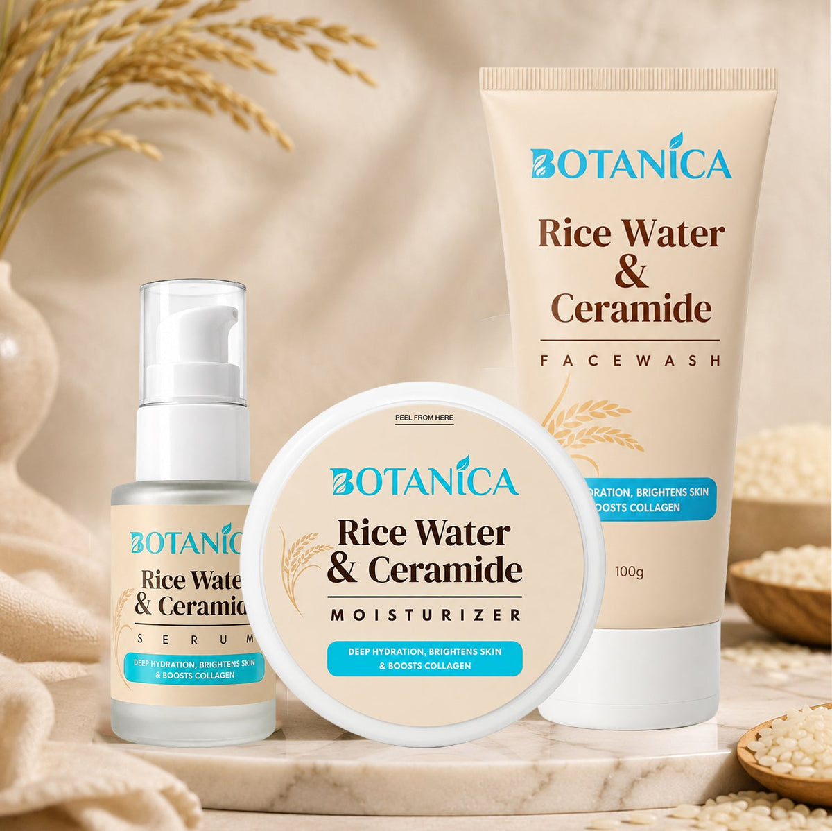  BOTANICA Rice Water & Ceramide Facewash