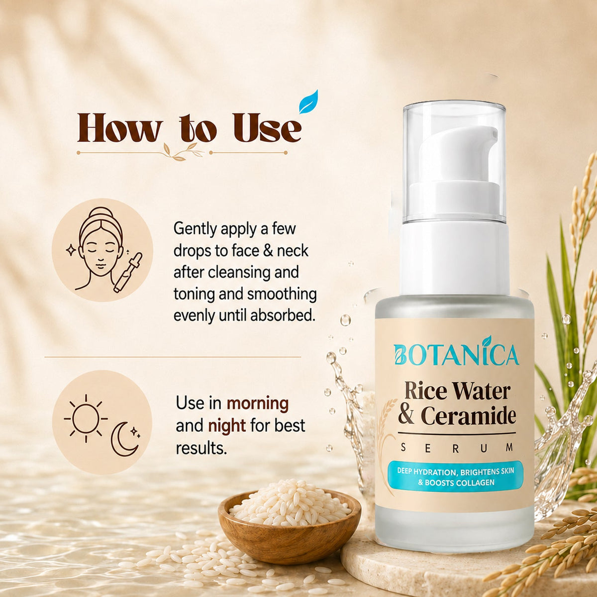 BOTANICA Rice Water & Ceramide Face Serum