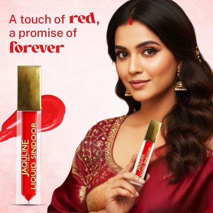 Jaquline USA Liquid Sindoor Red, Smudge-Proof & Long-Lasting (5.5 ml)