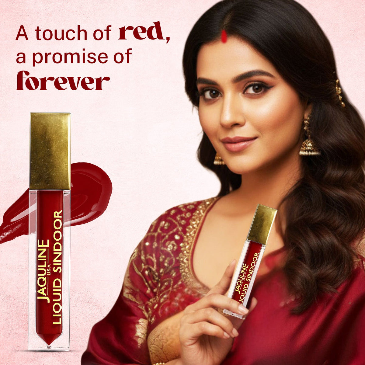 Jaquline USA Liquid Sindoor Maroon, Smudge-Proof & Long-Lasting (5.5 ml)