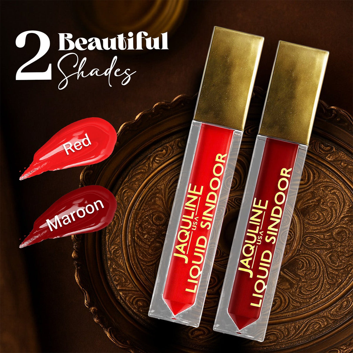 Jaquline USA Liquid Sindoor Maroon, Smudge-Proof & Long-Lasting (5.5 ml)