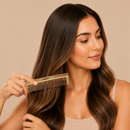 JAQULINE USA Rosewood Wooden Grooming Comb Anti Frizz Detangling Comb Smooth Teeth Scalp Massage Natural Hair Care Tool for M