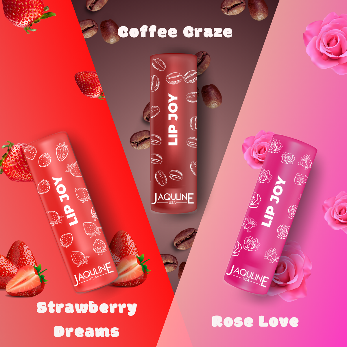 Jaquline USA LipJoy LipBalm 4.5g RoseLove